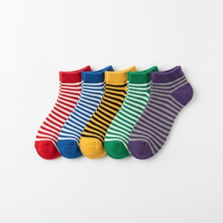 Striped Ankle Socks 5-Pack