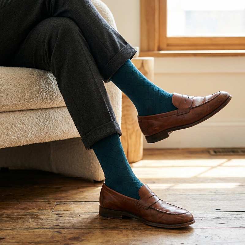Patterned Dress Socks - Image 2