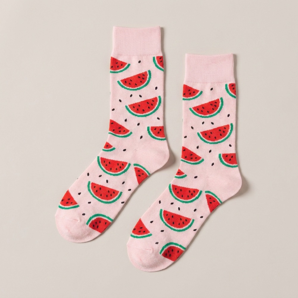 Watermelon Summer Socks